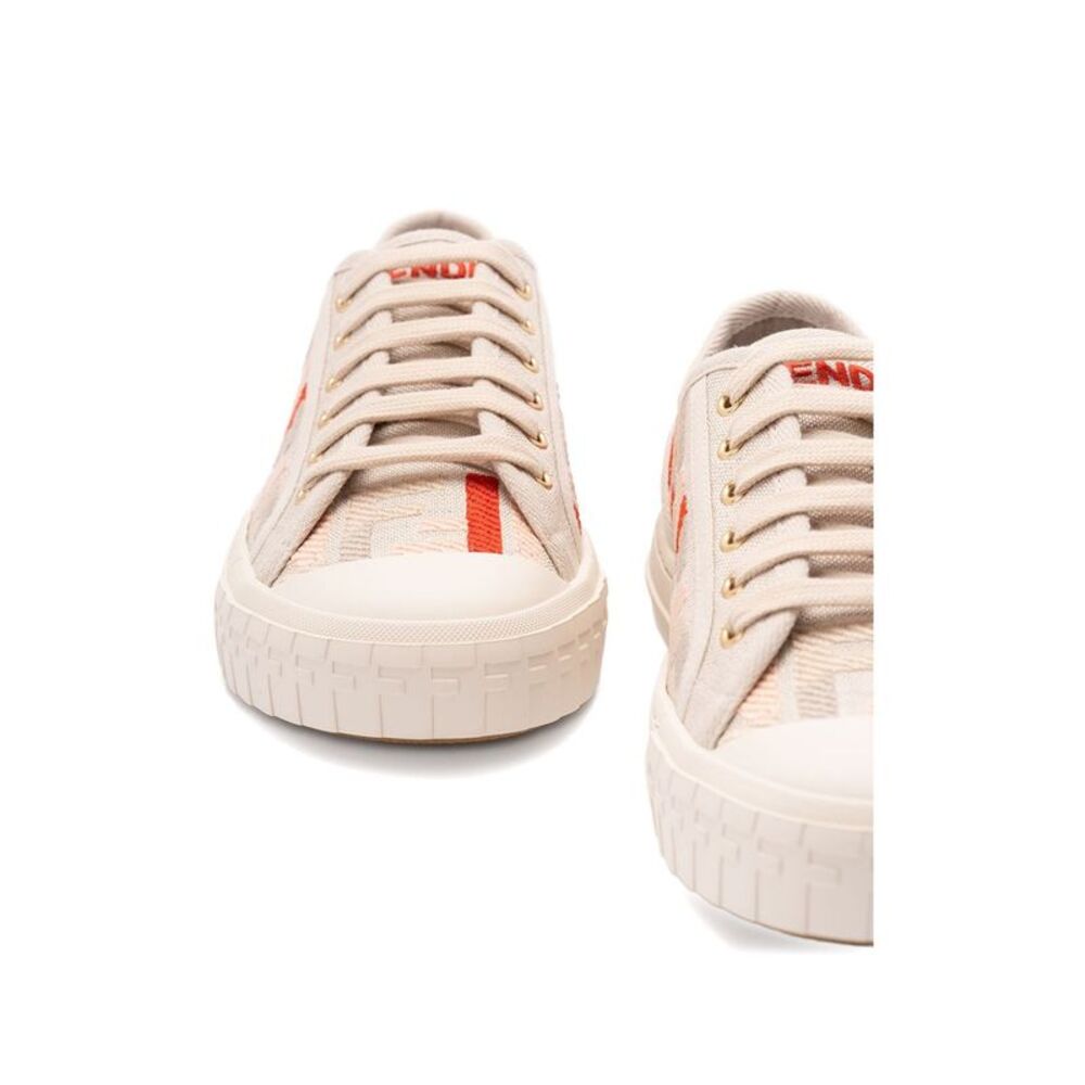 Fendi Women Domino Canvas Sneakers - Picture 2 of 5